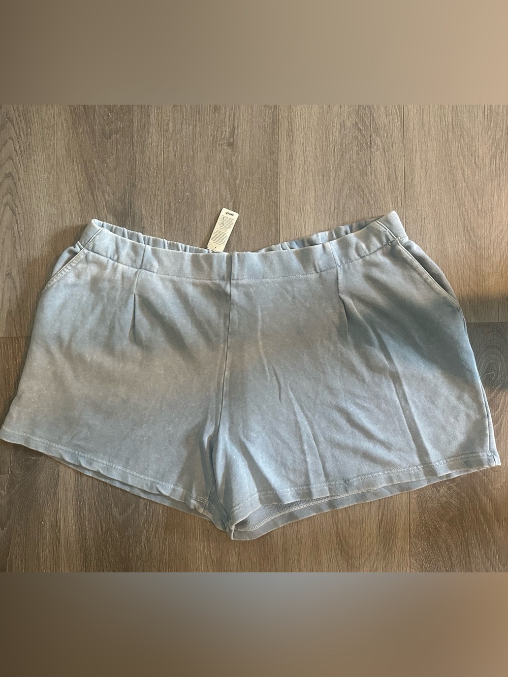 Aerie Shorts Women's S Blue Knit Mid Rise Pull On Elastic Waist XXL NWT inseam 8